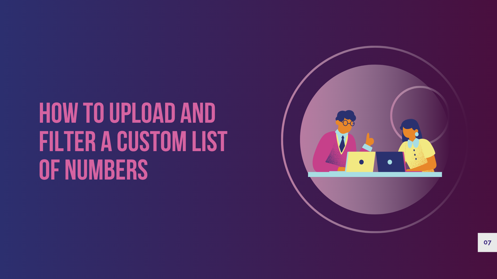 upload and filter a custom list